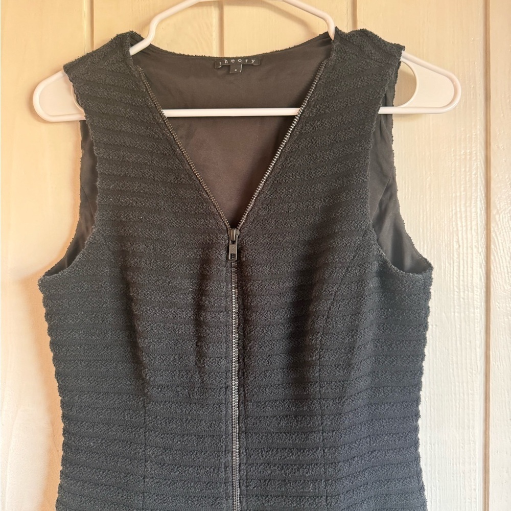 Theory Black Zip Up Dress - Picture 6 of 8